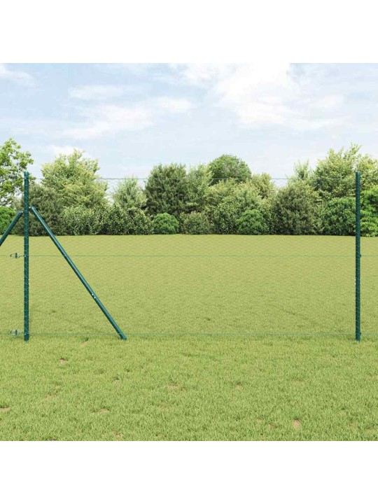 Žogs ar stabiem. pelēka 1 x 100 m pvc pārklāts tērauds