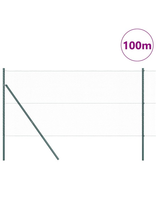 Žogs ar stabiem. pelēka 1 x 100 m pvc pārklāts tērauds