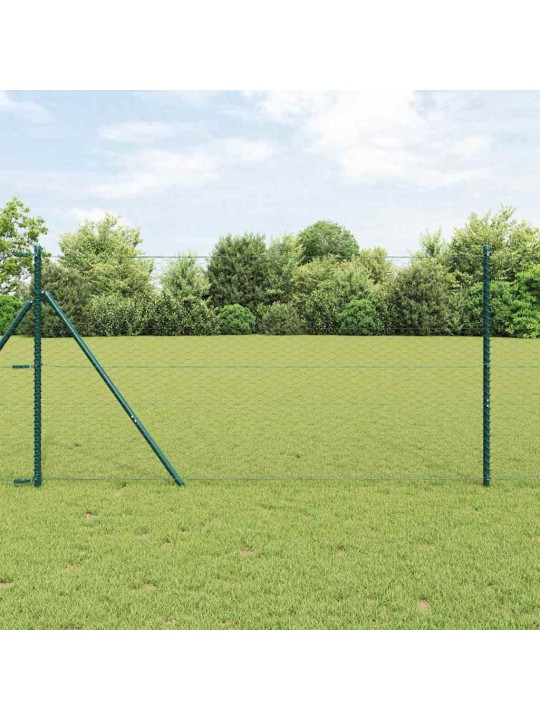 Žogs ar stabiem. pelēka 1 x 100 m pvc pārklāts tērauds
