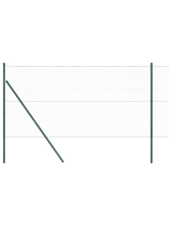 Žogs ar stabiem. pelēka 1 x 100 m pvc pārklāts tērauds