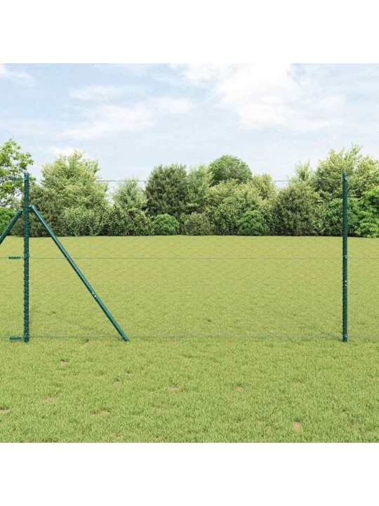 Žogs ar stabiem. pelēka 1 x 100 m pvc pārklāts tērauds