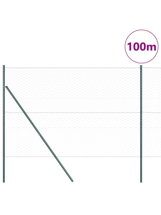 Žogs ar stabiem. pelēka 1.5 x 100 m pvc pārklāts tērauds