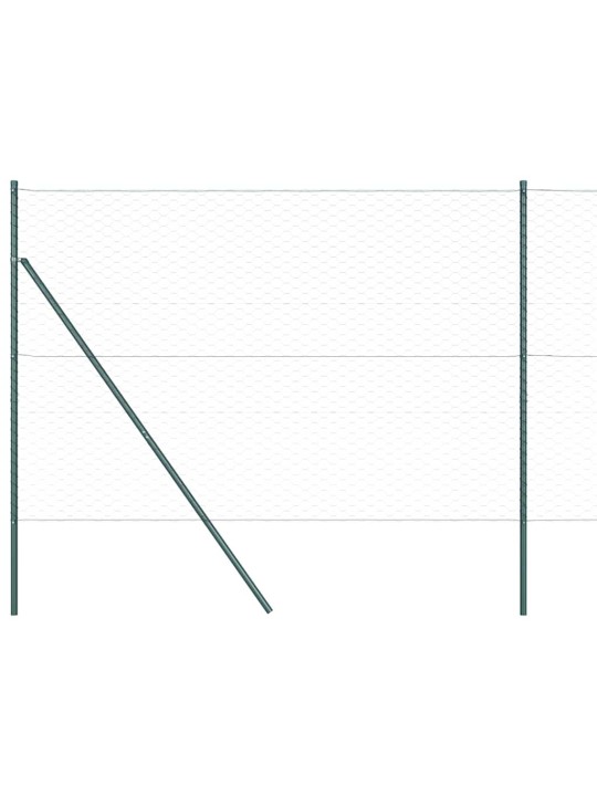 Žogs ar stabiem. pelēka 1.6 x 100 m pvc pārklāts tērauds
