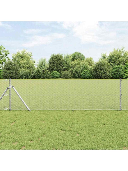 Žogs ar stabiem. sudraba 0.6 x 10 m pvc pārklāts tērauds