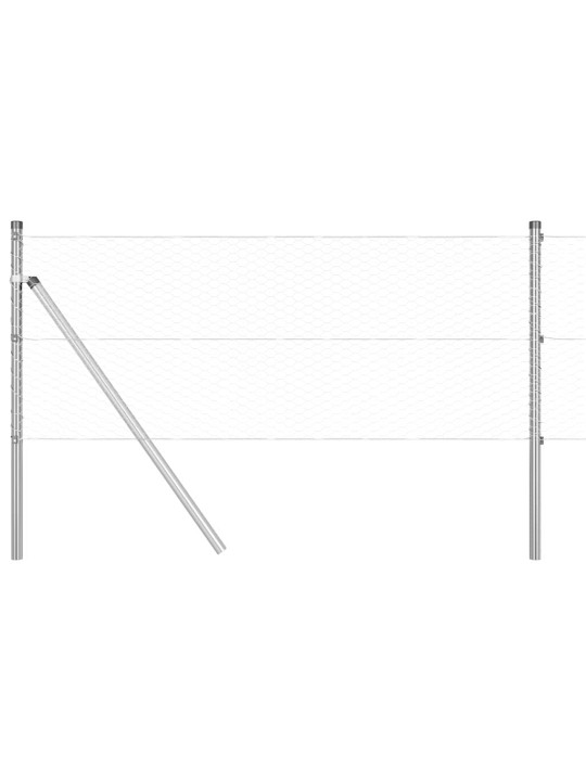 Žogs ar stabiem. sudraba 0.6 x 10 m pvc pārklāts tērauds
