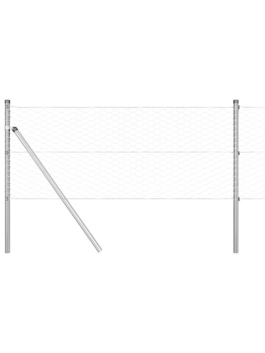 Žogs ar stabiem. sudraba 0.6 x 10 m pvc pārklāts tērauds