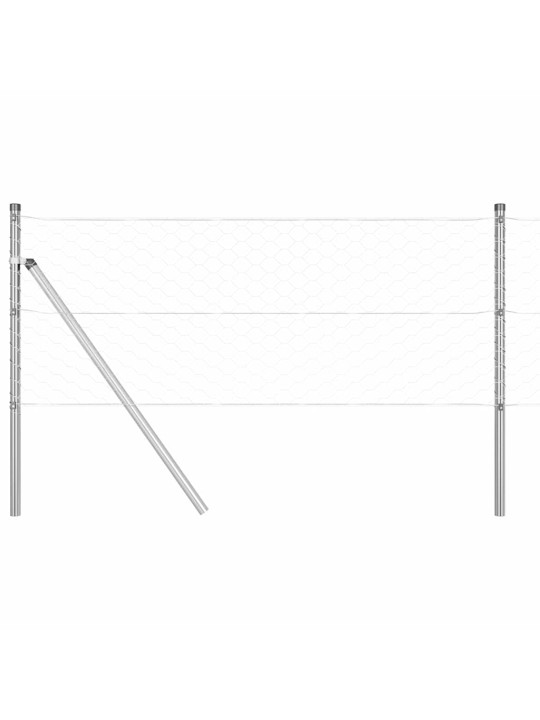 Žogs ar stabiem. sudraba 0.6 x 10 m pvc pārklāts tērauds