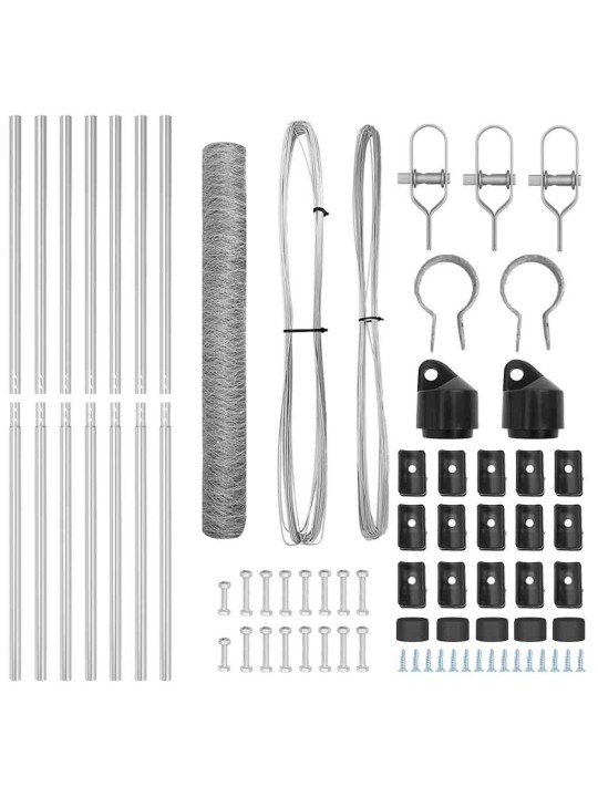 Žogs ar stabiem. sudraba 1.4 x 10 m pvc pārklāts tērauds