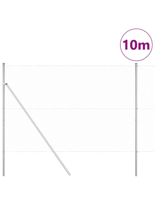 Žogs ar stabiem. sudraba 1.6 x 10 m pvc pārklāts tērauds