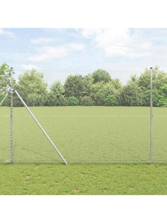 Žogs ar stabiem. sudraba 1.6 x 25 m pvc pārklāts tērauds