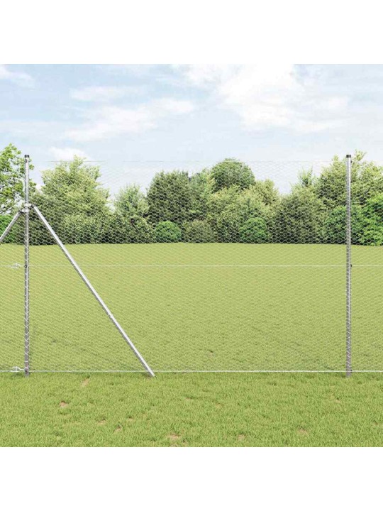 Žogs ar stabiem. sudraba 1.6 x 25 m pvc pārklāts tērauds
