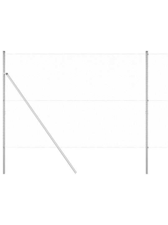 Žogs ar stabiem. sudraba 1.6 x 25 m pvc pārklāts tērauds