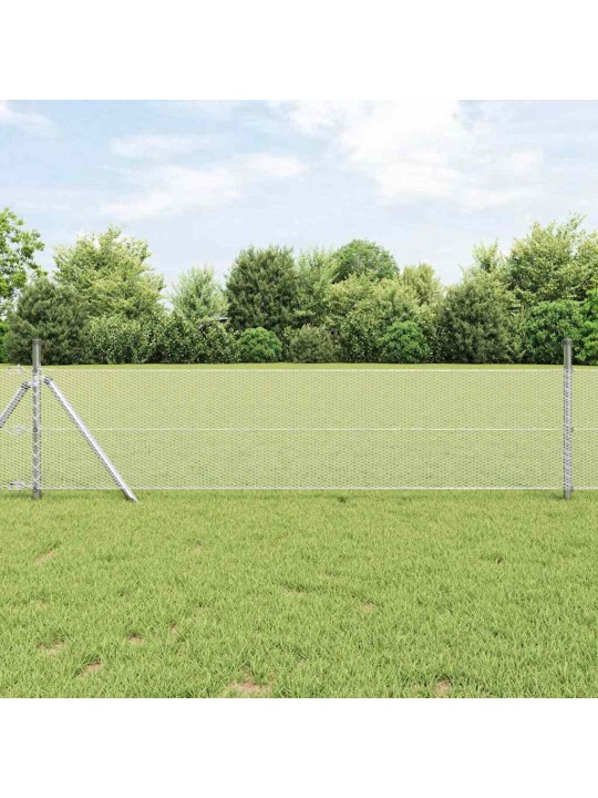 Žogs ar stabiem. sudraba 0.8 x 50 m pvc pārklāts tērauds