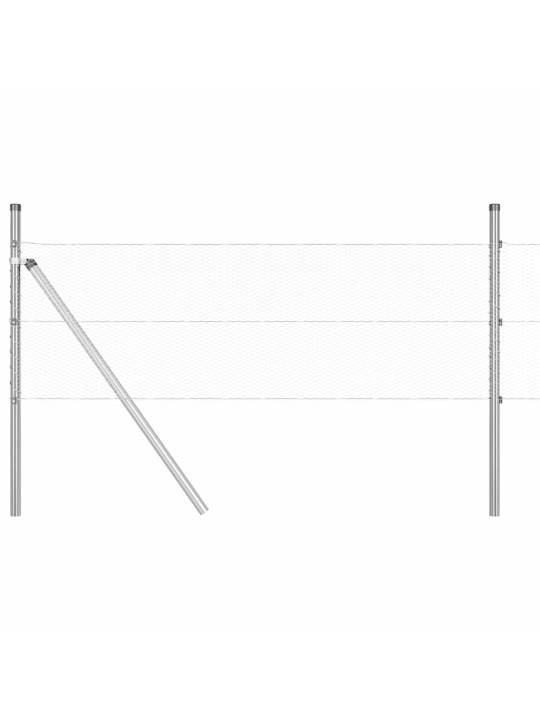Žogs ar stabiem. sudraba 0.8 x 50 m pvc pārklāts tērauds