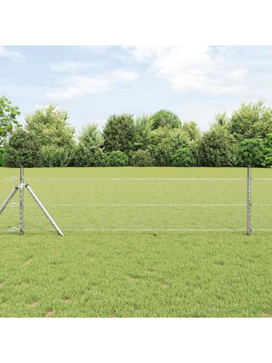 Žogs ar stabiem. sudraba 0.8 x 50 m pvc pārklāts tērauds