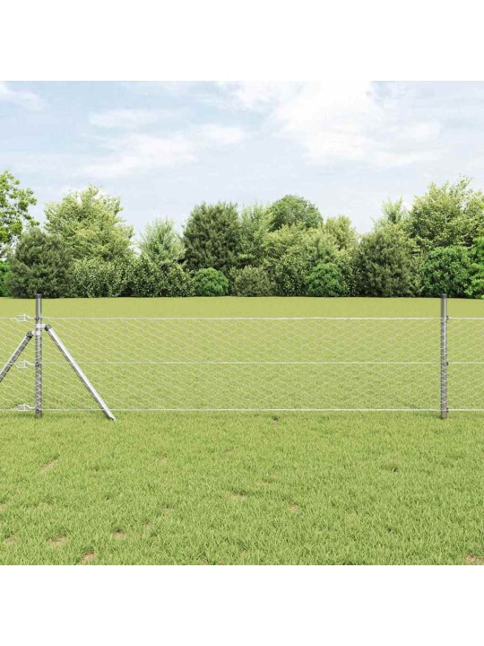 Žogs ar stabiem. sudraba 0.8 x 50 m pvc pārklāts tērauds