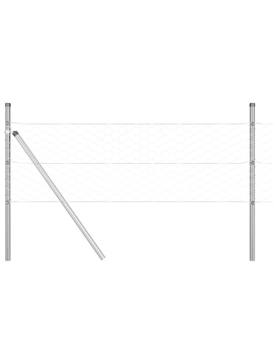 Žogs ar stabiem. sudraba 0.8 x 50 m pvc pārklāts tērauds