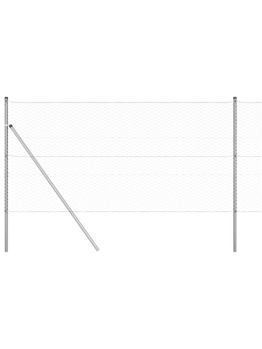 Žogs ar stabiem. sudraba 1.4 x 50 m pvc pārklāts tērauds