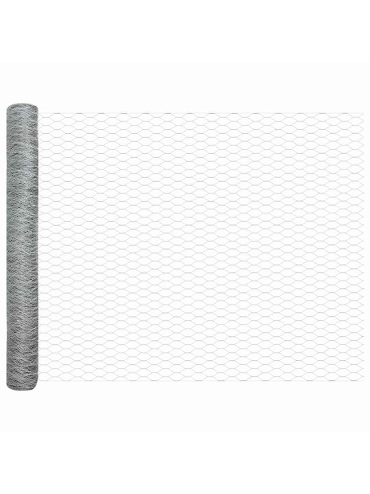 Žogs ar stabiem. sudraba 1.4 x 50 m pvc pārklāts tērauds
