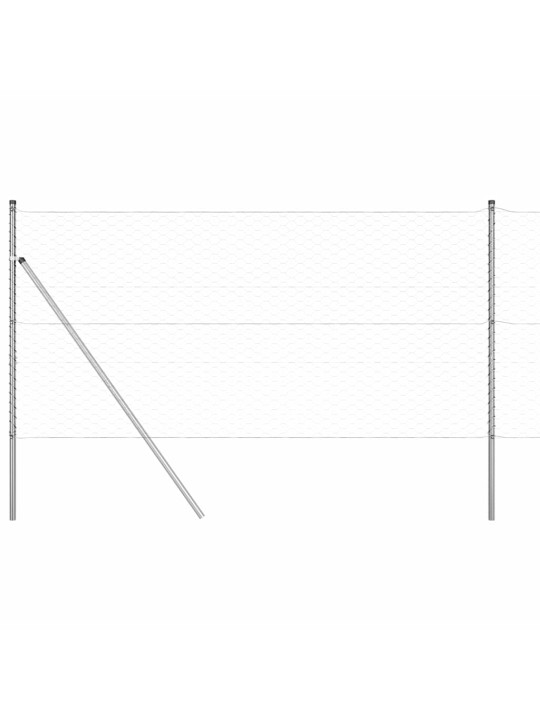 Žogs ar stabiem. sudraba 1.4 x 50 m pvc pārklāts tērauds