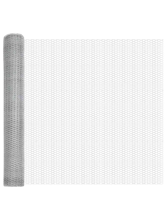 Žogs ar stabiem. sudraba 1.6 x 50 m pvc pārklāts tērauds