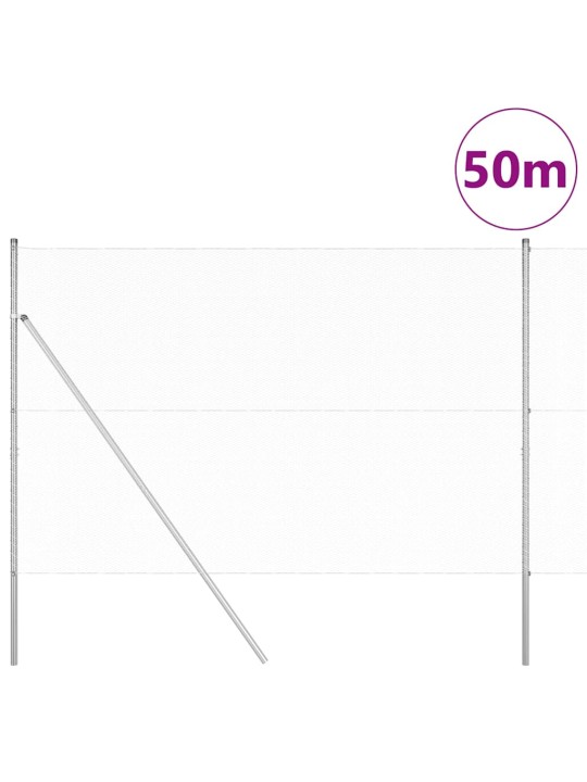 Žogs ar stabiem. sudraba 1.6 x 50 m pvc pārklāts tērauds