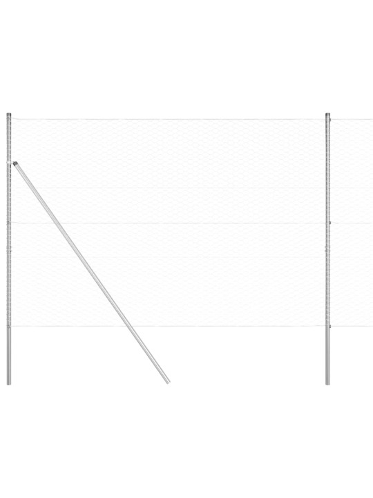 Žogs ar stabiem. sudraba 1.6 x 50 m pvc pārklāts tērauds