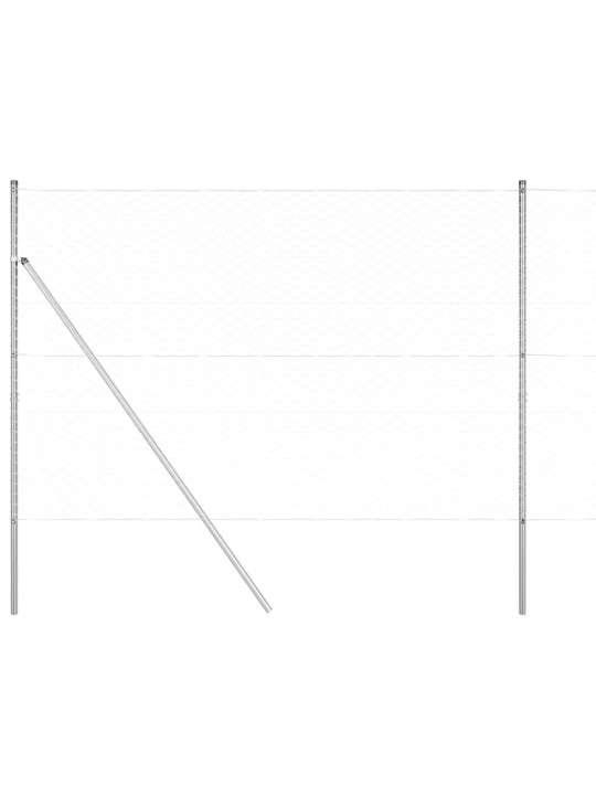 Žogs ar stabiem. sudraba 1.6 x 50 m pvc pārklāts tērauds