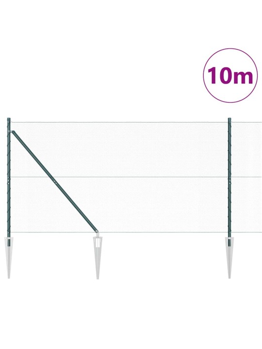 Žogs ar stabiem. zaļa 1.4 x 10 m pvc pārklāts tērauds
