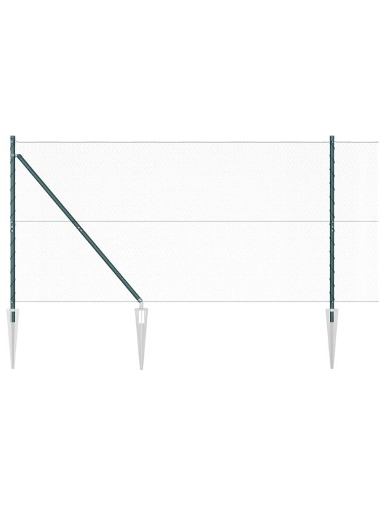Žogs ar stabiem. zaļa 1.4 x 25 m pvc pārklāts tērauds