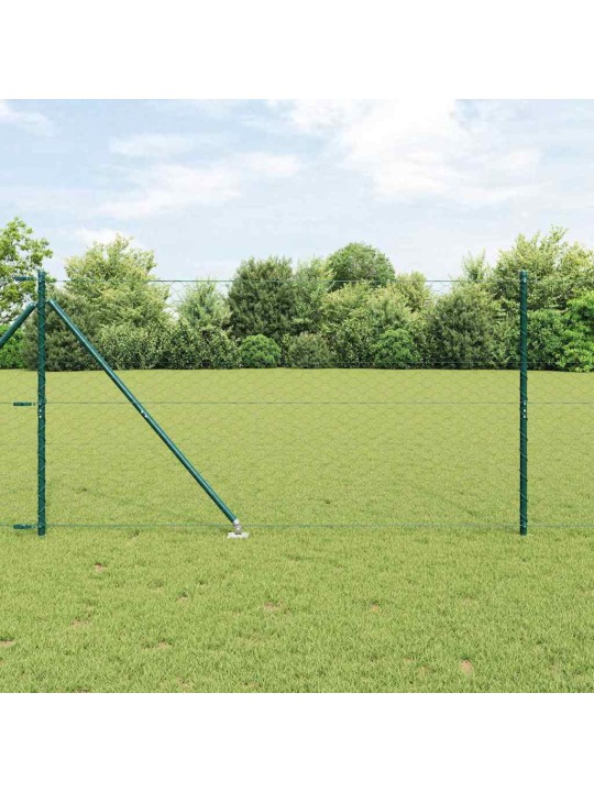 Žogs ar stabiem. zaļa 1.4 x 25 m pvc pārklāts tērauds