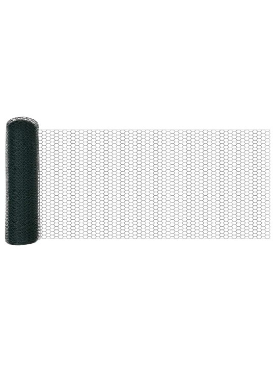 Žogs ar stabiem. zaļa 0.8 x 50 m pvc pārklāts tērauds