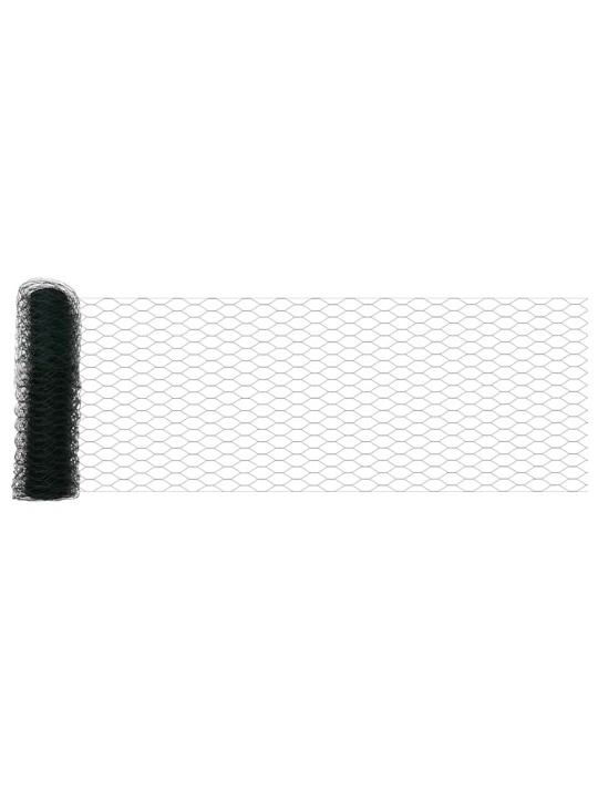 Žogs ar stabiem. zaļa 0.8 x 50 m pvc pārklāts tērauds