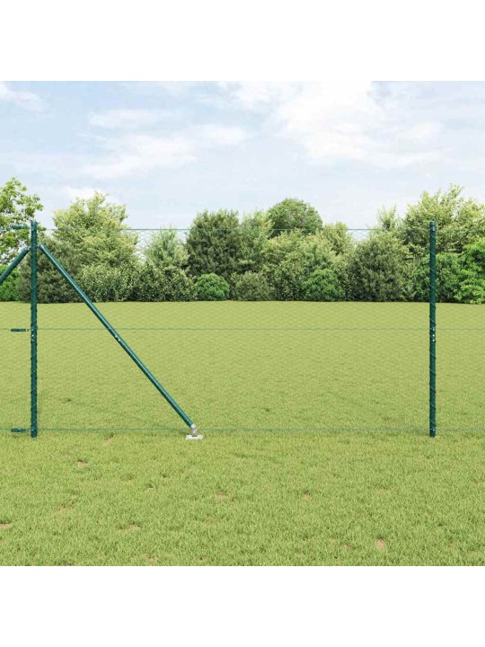 Žogs ar stabiem. zaļa 1.4 x 50 m pvc pārklāts tērauds