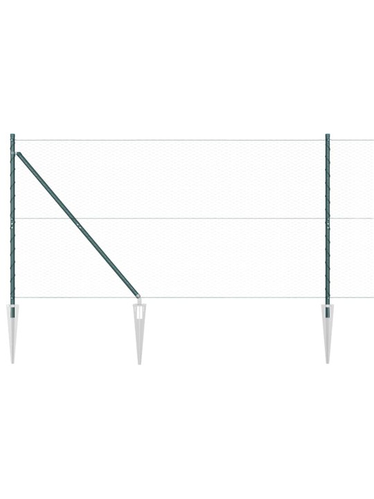 Žogs ar stabiem. zaļa 1.4 x 50 m pvc pārklāts tērauds