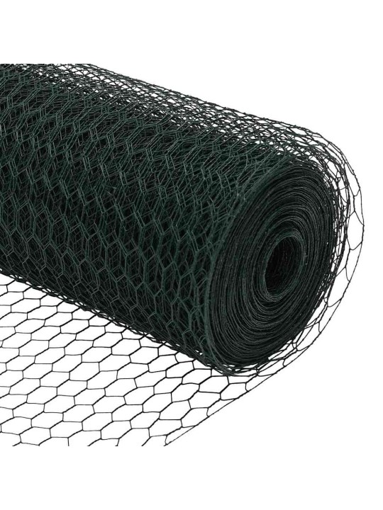 Žogs ar stabiem. zaļa 1.6 x 50 m pvc pārklāts tērauds