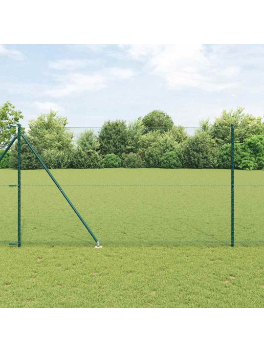 Žogs ar stabiem. zaļa 1.6 x 50 m pvc pārklāts tērauds