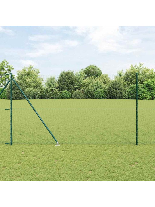 Žogs ar stabiem. zaļa 1.6 x 50 m pvc pārklāts tērauds
