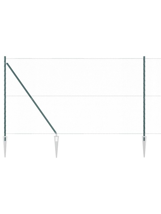 Žogs ar stabiem. zaļa 1.6 x 50 m pvc pārklāts tērauds