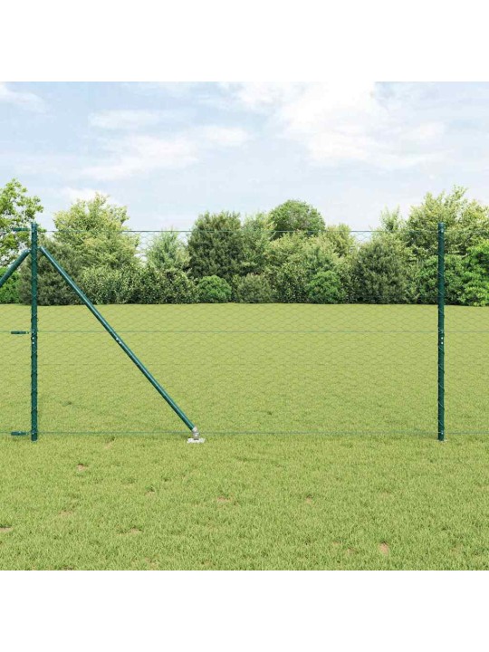Žogs ar stabiem. zaļa 1.4 x 100 m pvc pārklāts tērauds