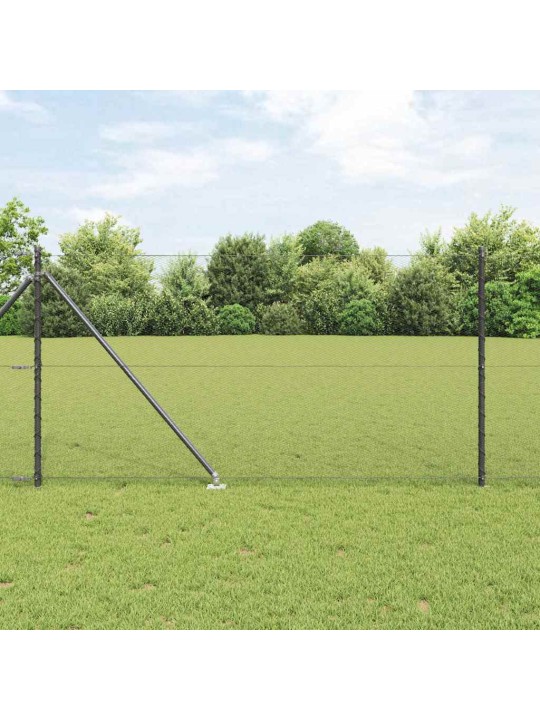 Žogs ar stabiem. pelēka 1 x 10 m pvc pārklāts tērauds