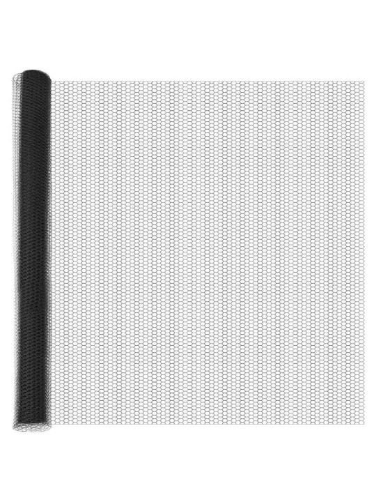 Žogs ar stabiem. pelēka 1.6 x 50 m pvc pārklāts tērauds