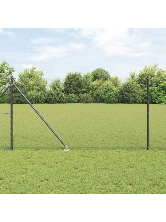 Žogs ar stabiem. pelēka 1 x 100 m pvc pārklāts tērauds