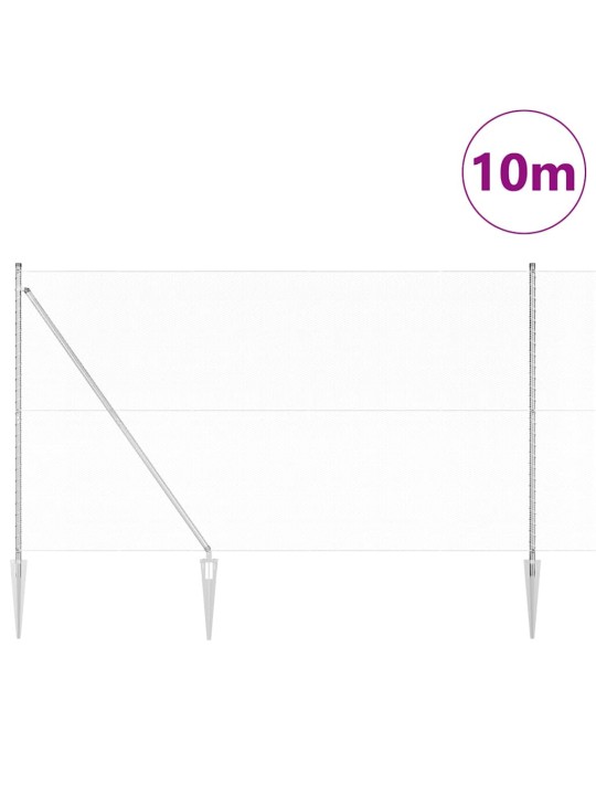 Žogs ar stabiem. sudraba 1.6 x 10 m pvc pārklāts tērauds
