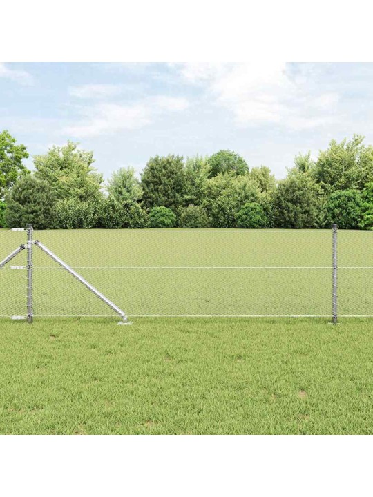 Žogs ar stabiem. sudraba 0.6 x 50 m pvc pārklāts tērauds