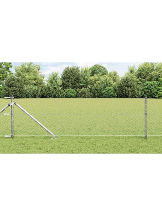 Žogs ar stabiem. sudraba 0.6 x 50 m pvc pārklāts tērauds