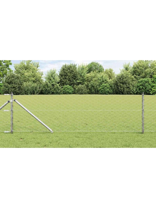 Žogs ar stabiem. sudraba 0.6 x 50 m pvc pārklāts tērauds