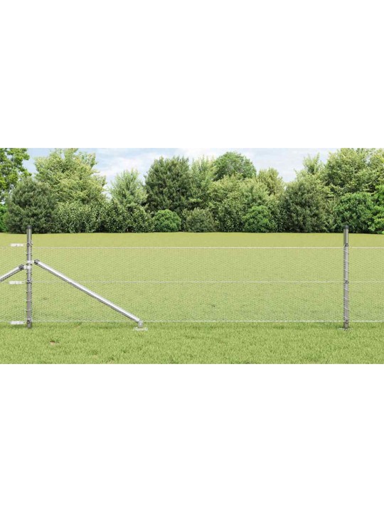 Žogs ar stabiem. sudraba 0.8 x 50 m pvc pārklāts tērauds