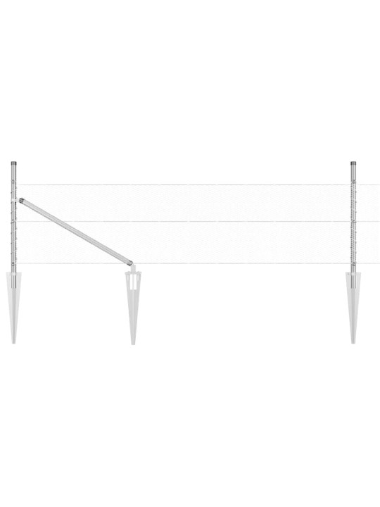 Žogs ar stabiem. sudraba 0.8 x 50 m pvc pārklāts tērauds