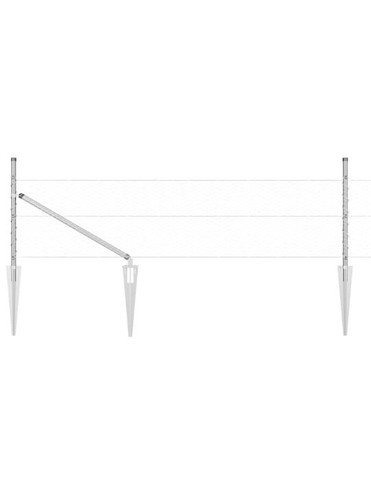 Žogs ar stabiem. sudraba 0.8 x 50 m pvc pārklāts tērauds